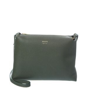 Khaite Lina Medium Leather Crossbody, Green
